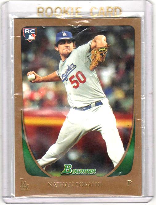 2011 Bowman Draft Gold Nathan Eovaldi Rookie Card #79 - Los Angeles Dodgers